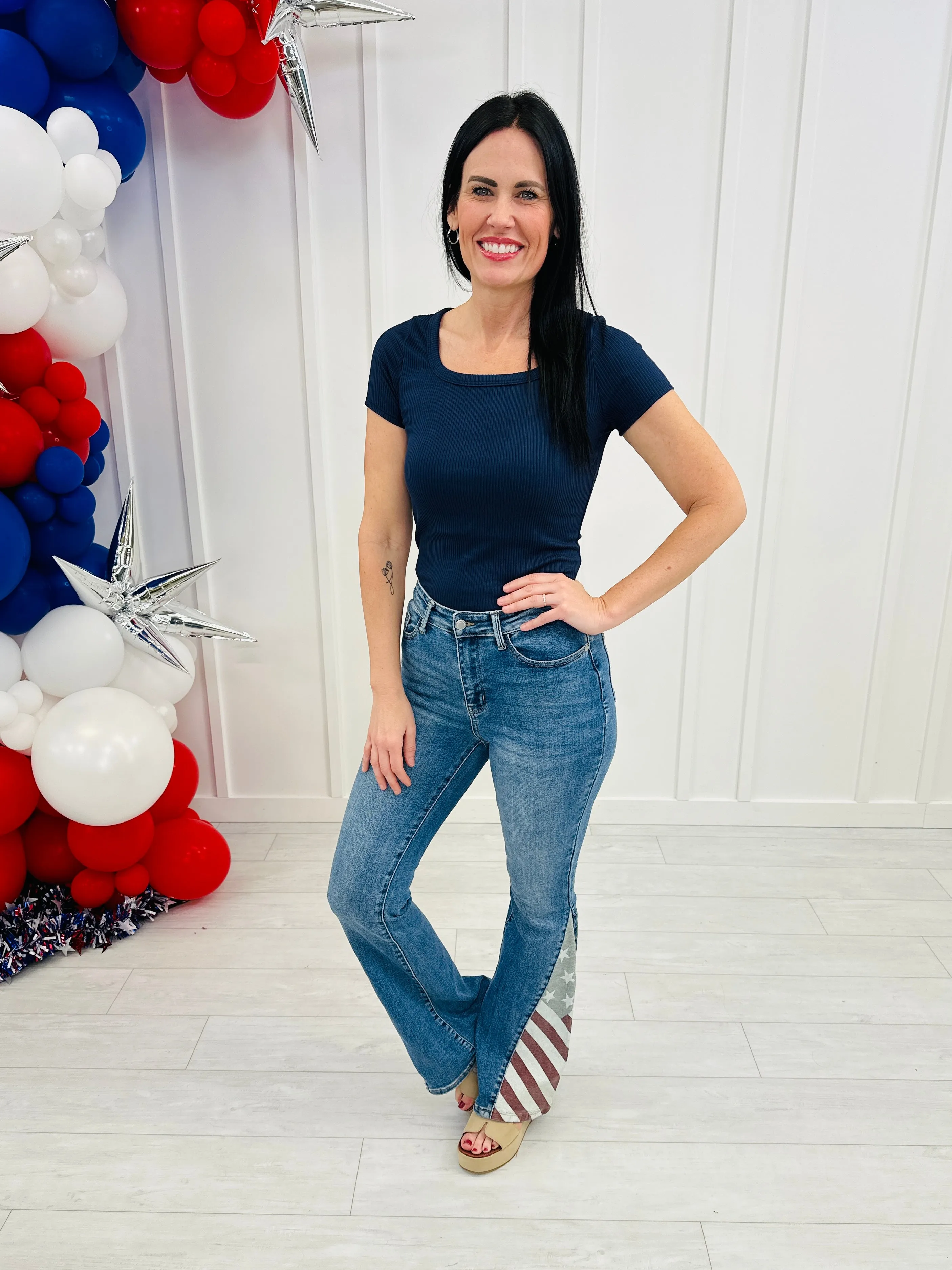 Judy Blue REG/CURVY Miss Americana Flare Jeans