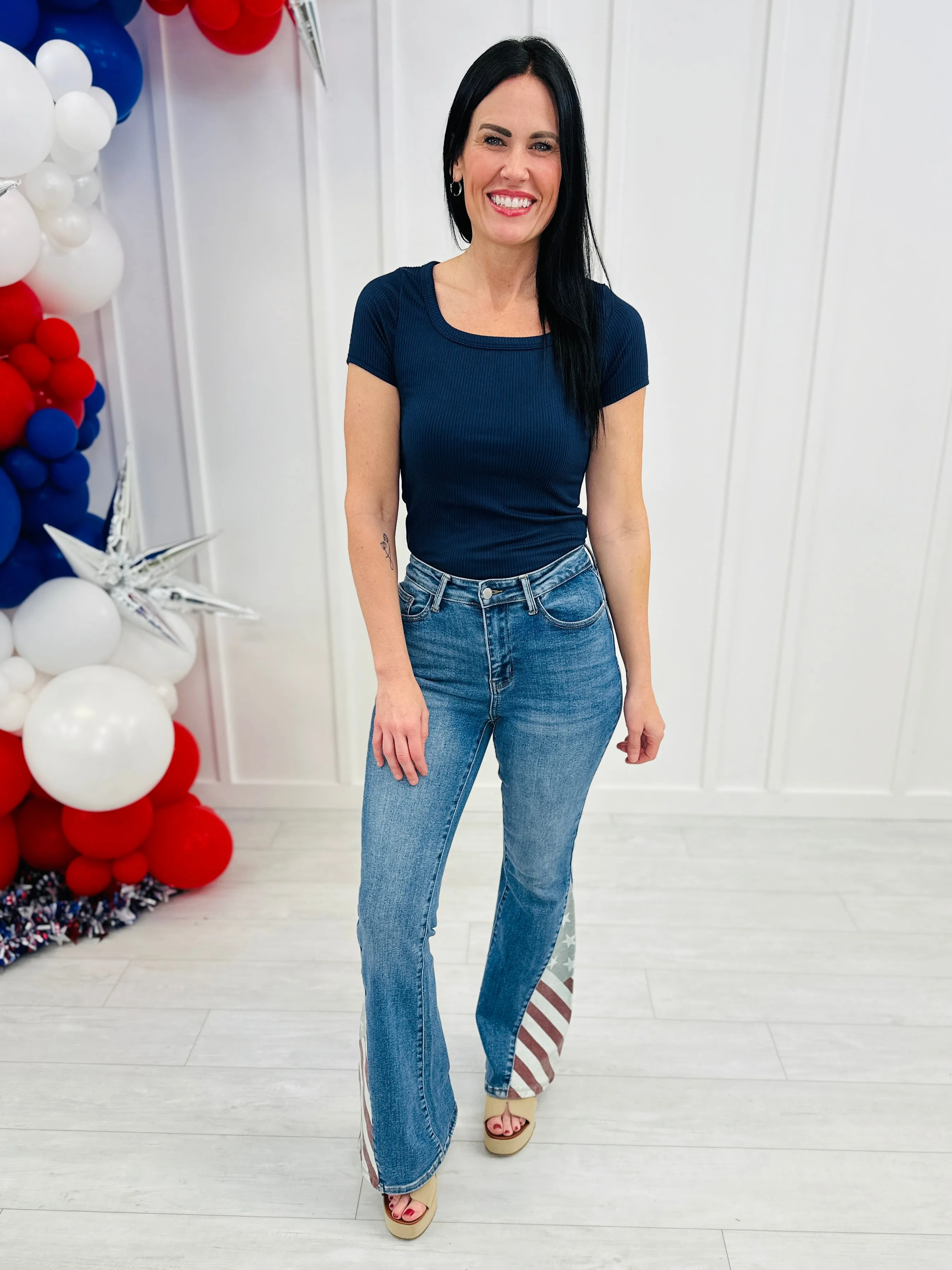 Judy Blue REG/CURVY Miss Americana Flare Jeans