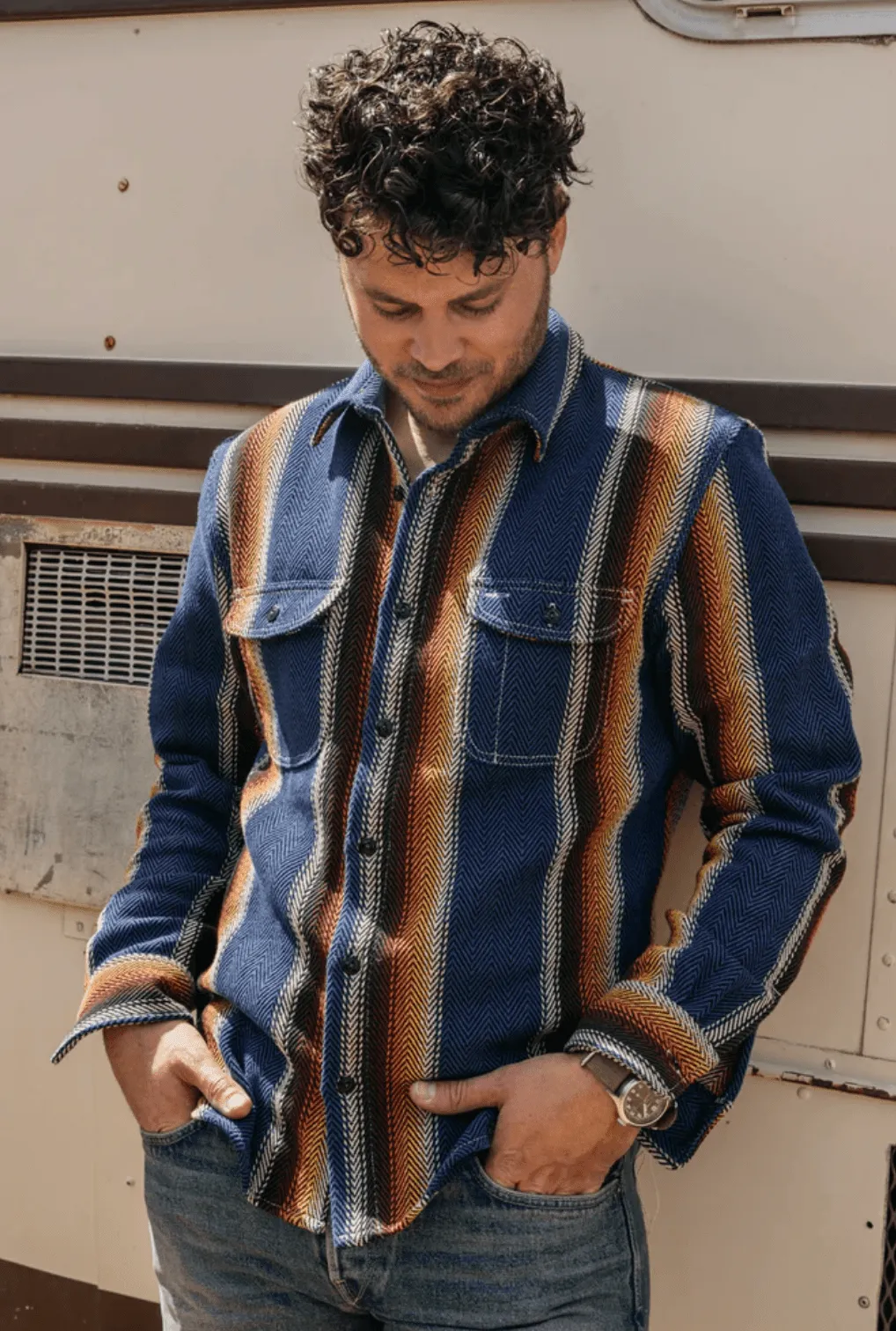 KATO - The Brace Shirt - Blue Stripe