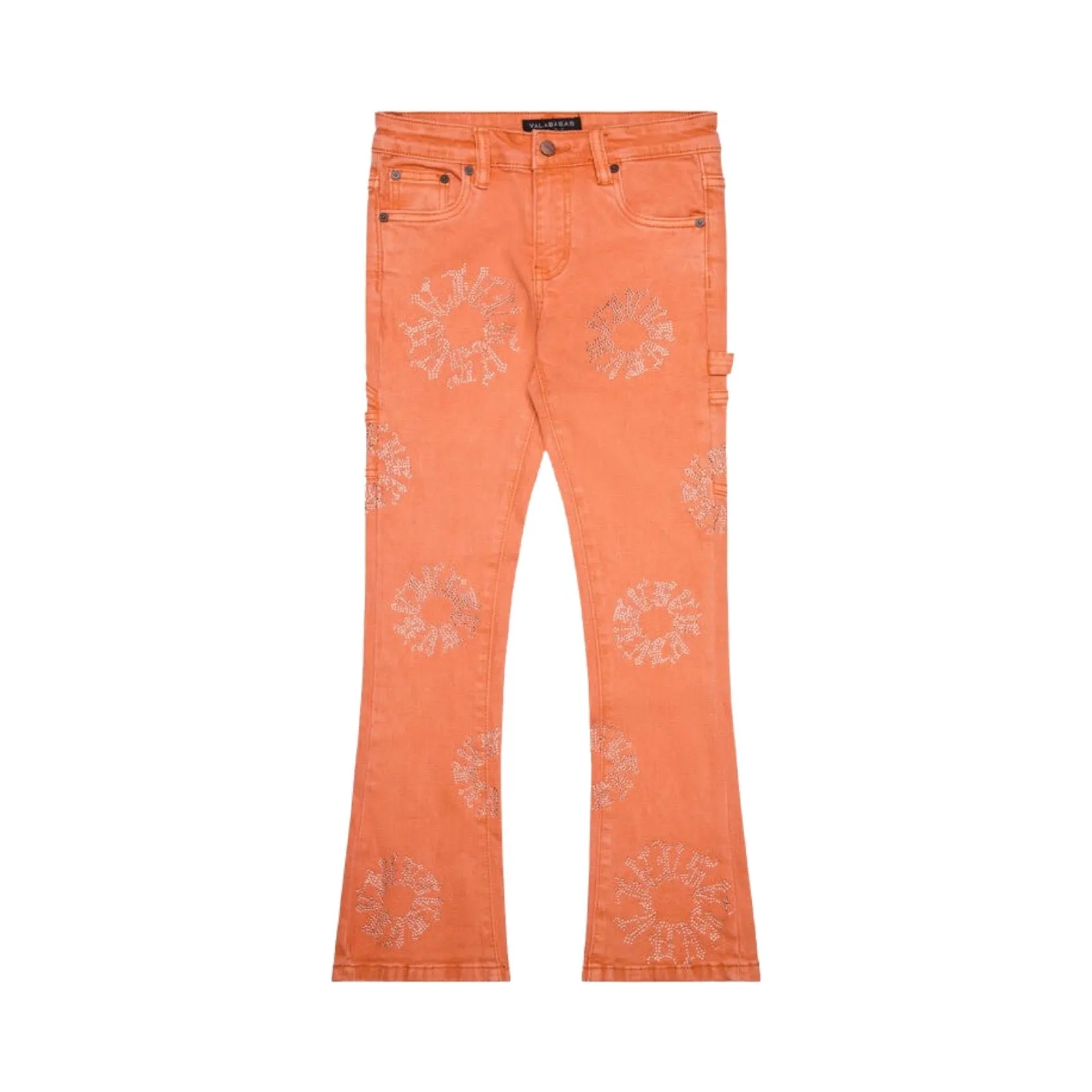 Kids Valabasas Ringer Oranger Stacked Jeans