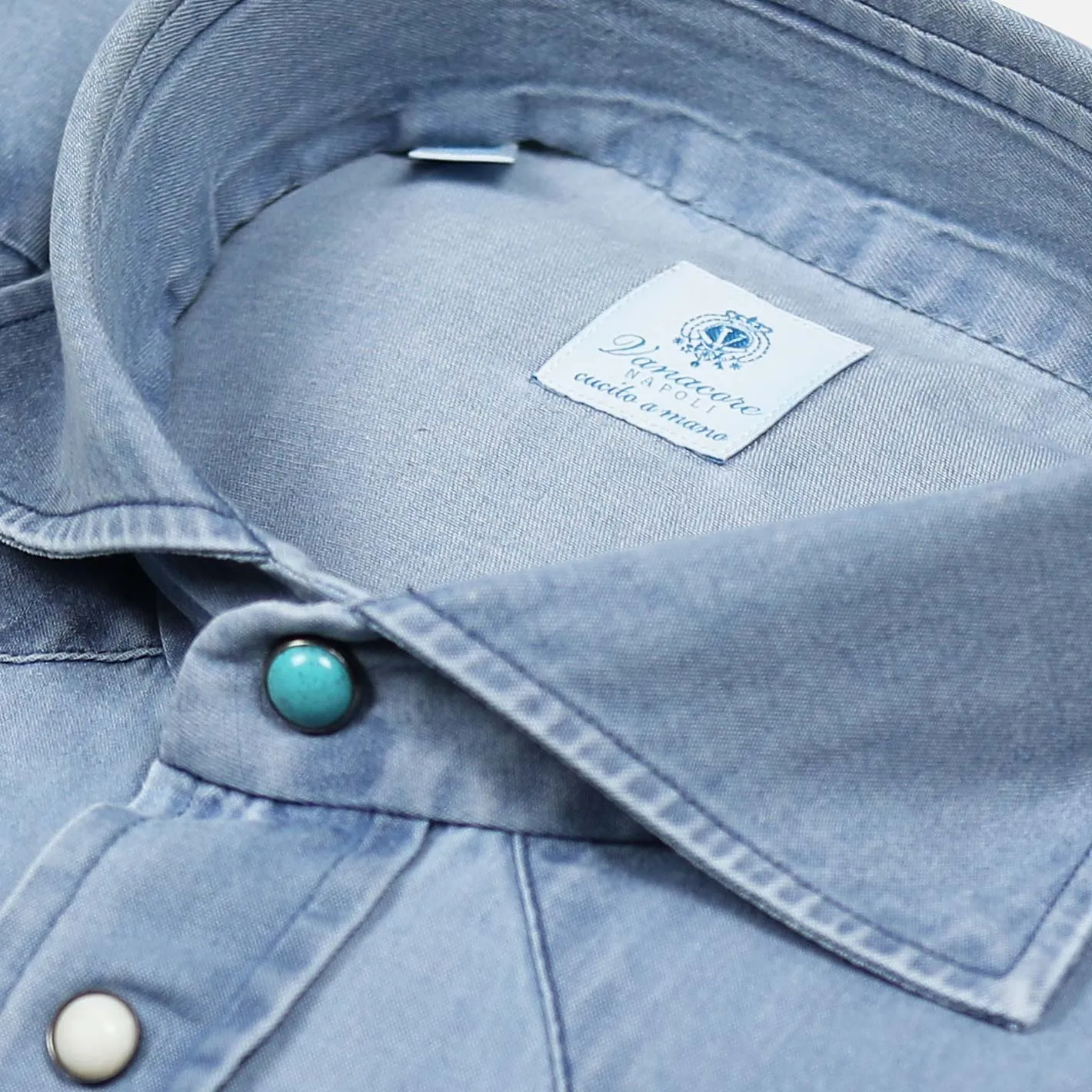 Light Blue Washed Denim Rodeo Shirt