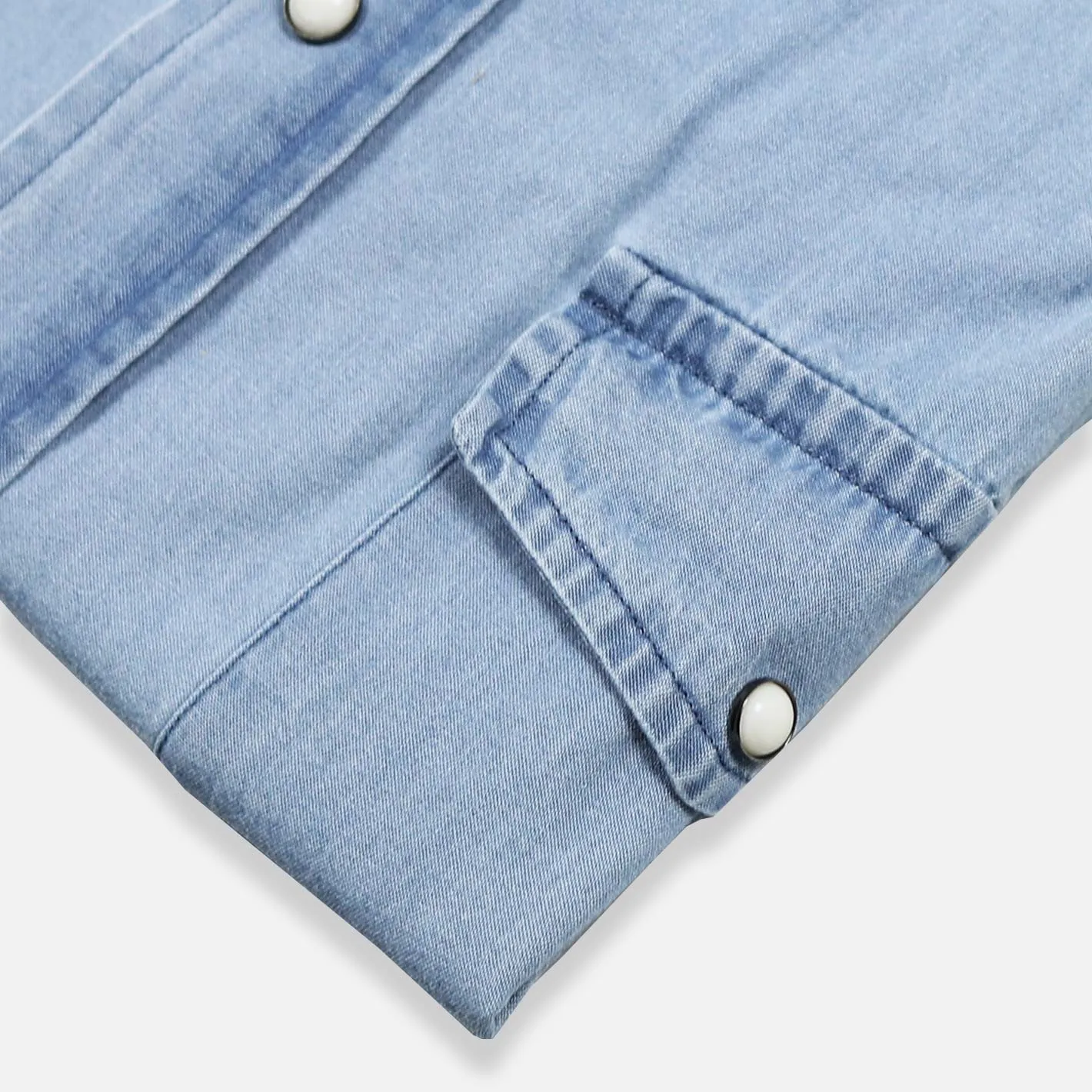 Light Blue Washed Denim Rodeo Shirt