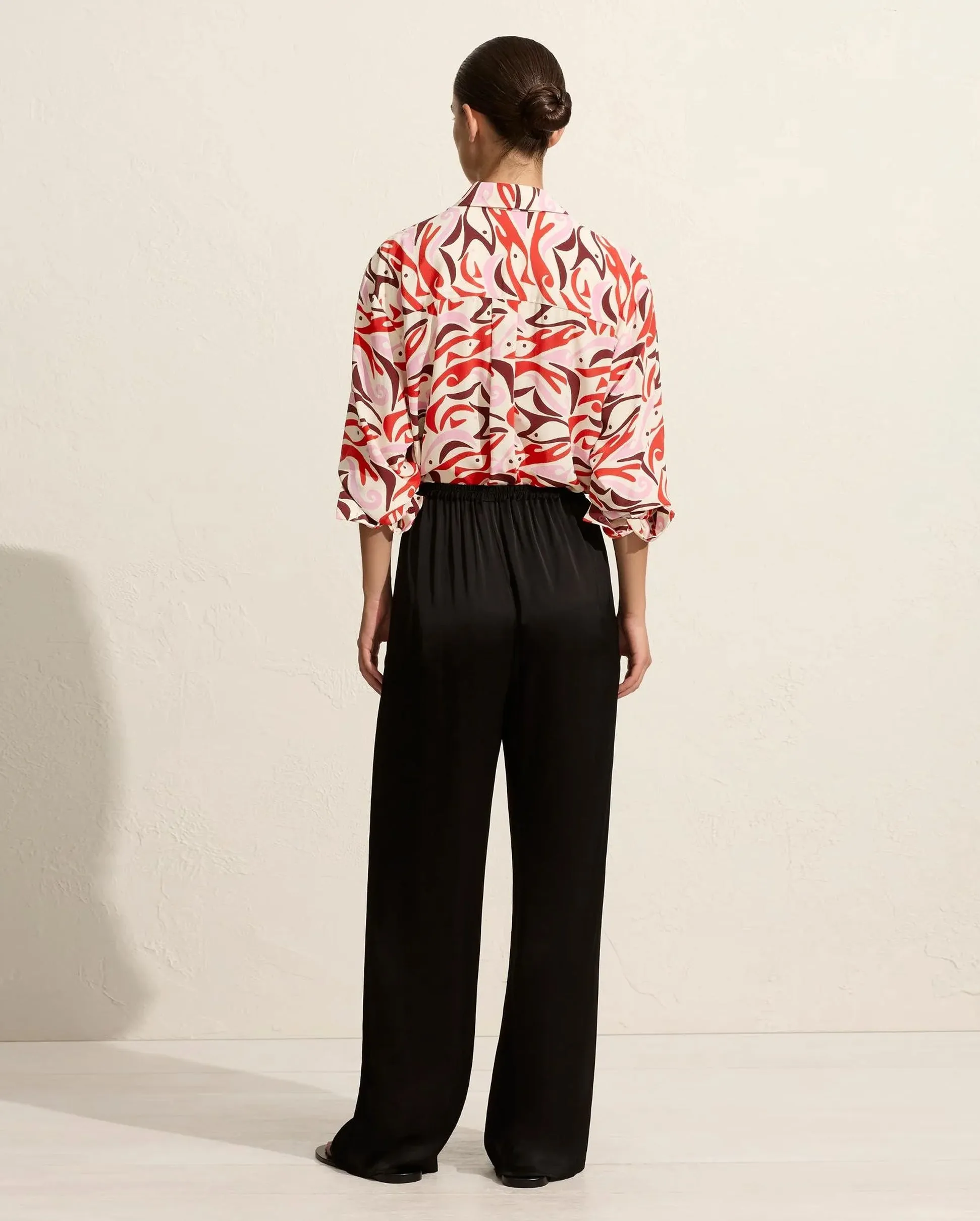 LONG SLEEVE SILK SHIRT / PESCADO ROSSO