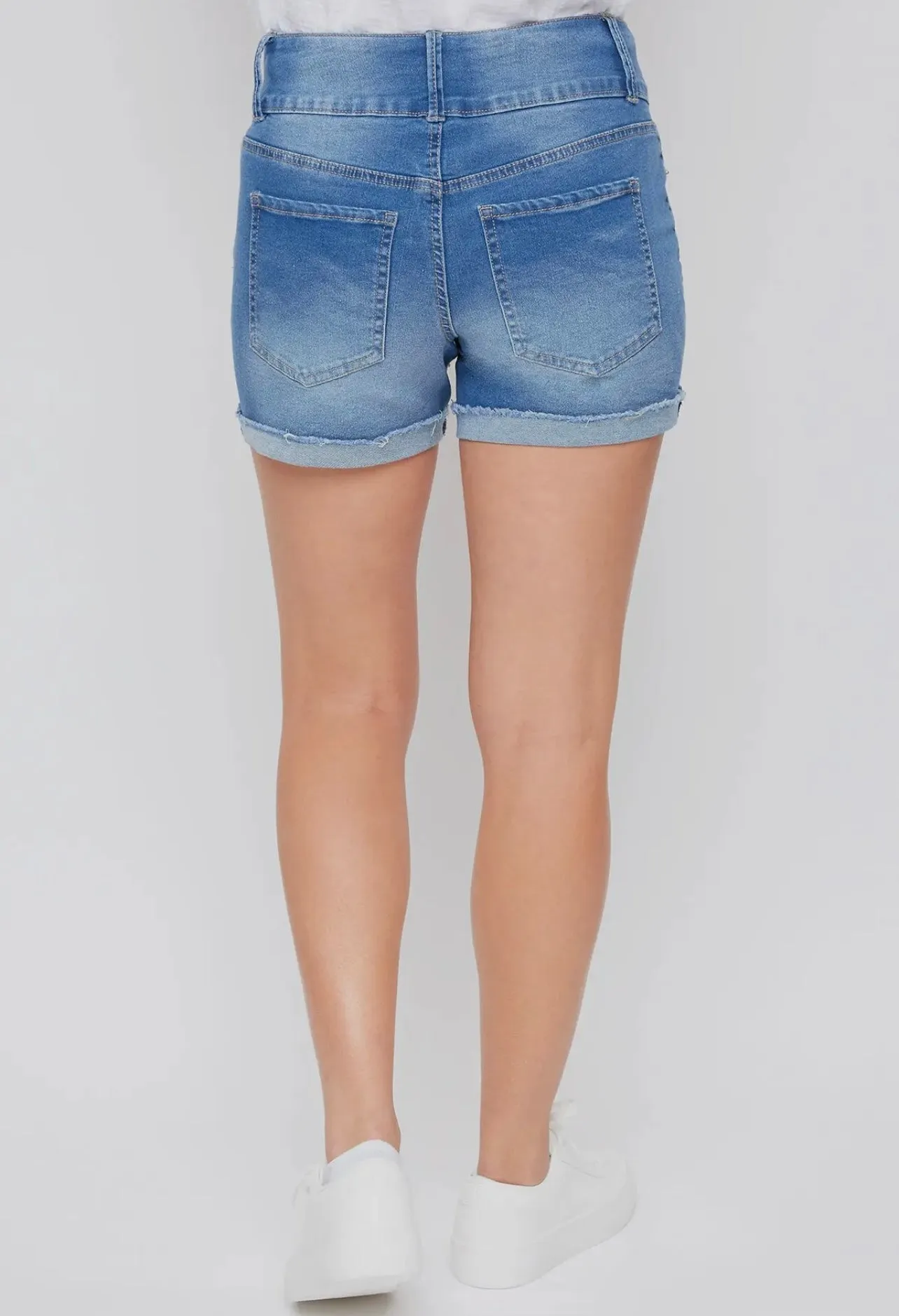 Mac 3 Button Fray Cuff Denim Short