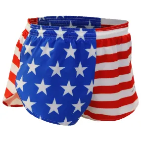 Men's 1" Elite Split Shorts- American Flag