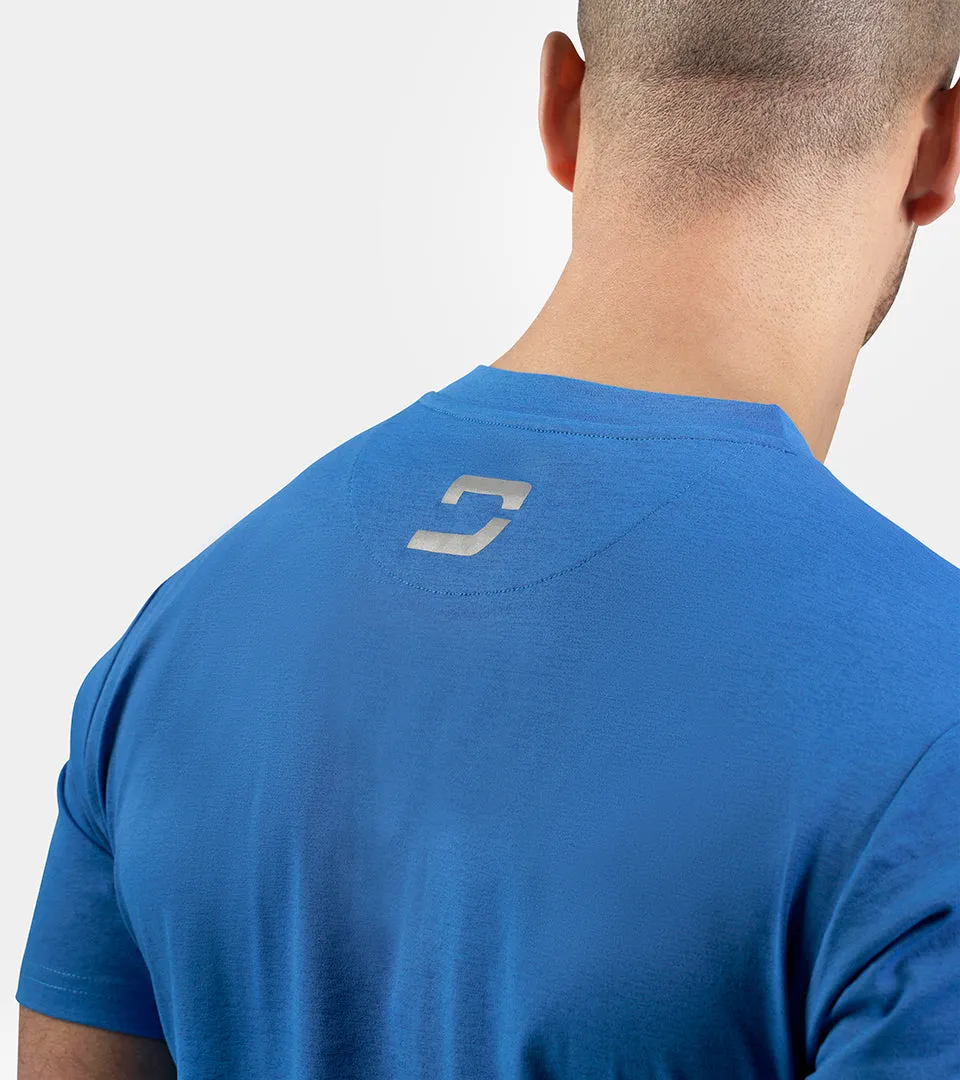 MEN'S RUN SPORTS T-SHIRT - BLUE