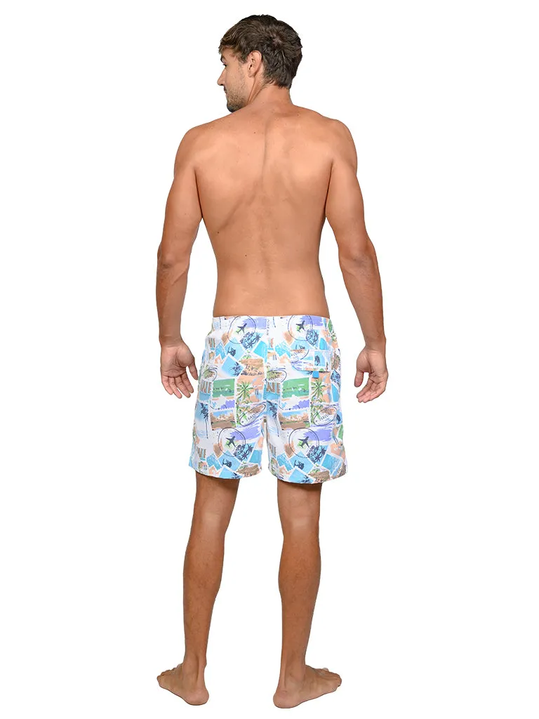 Men's Swim Shorts in lively tropical print