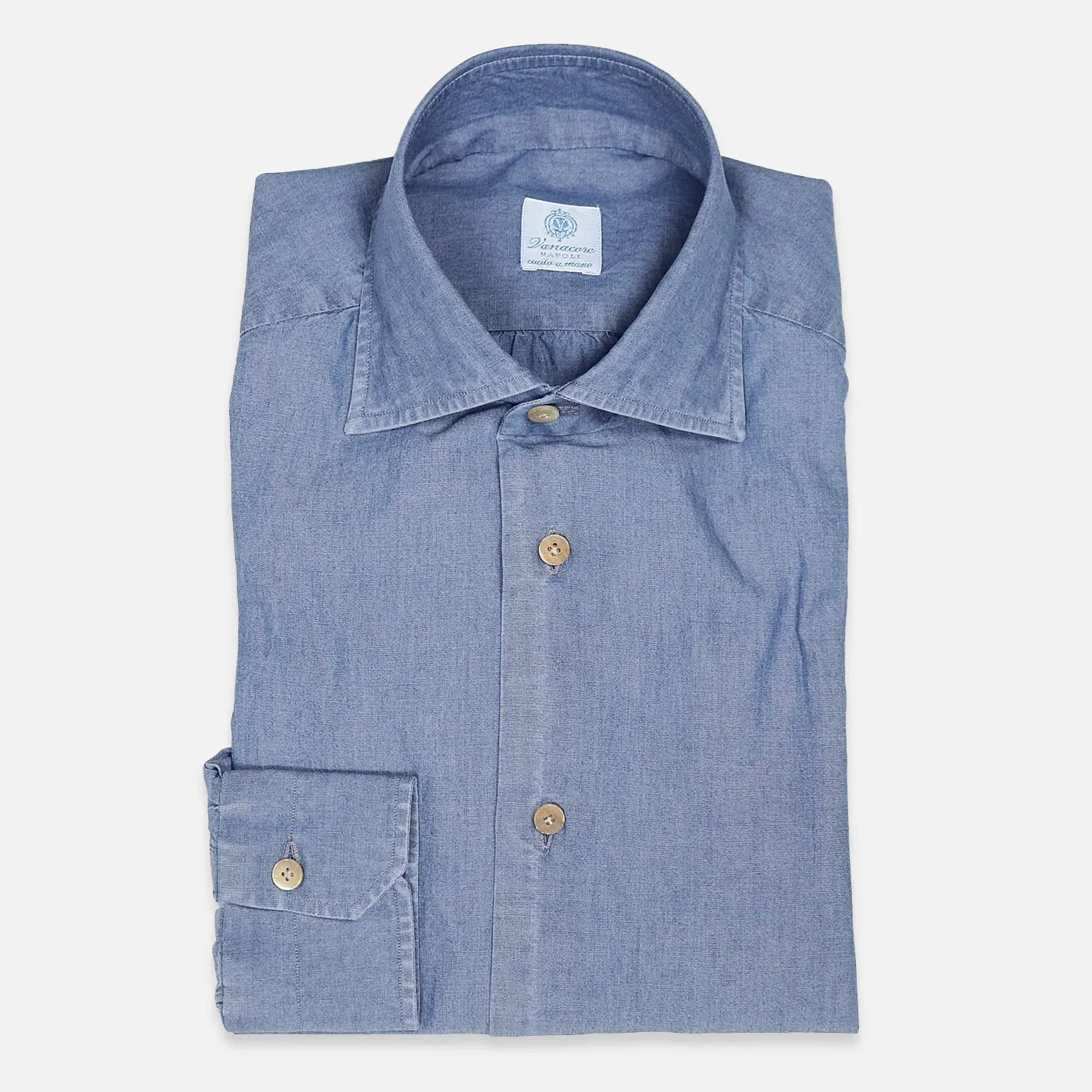 Mid Blue Chambray Cutaway Shirt