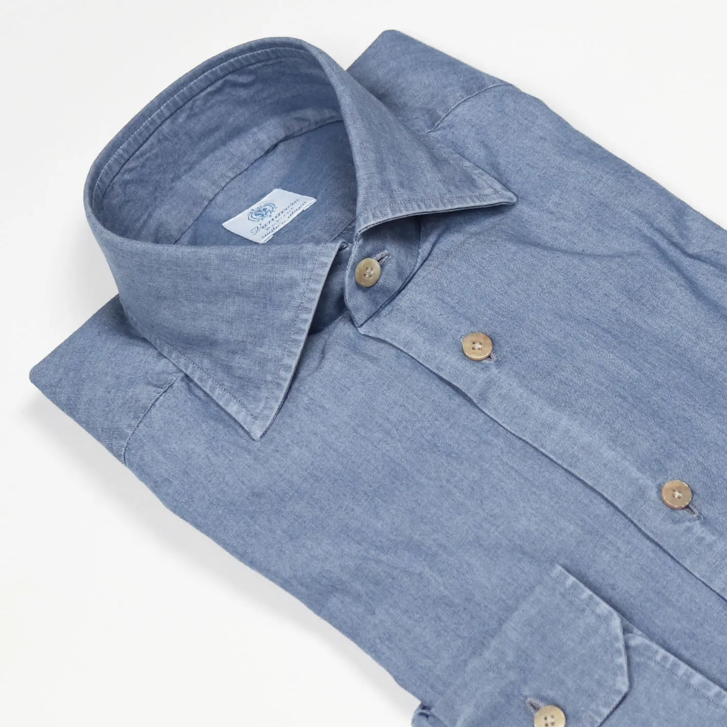 Mid Blue Chambray Cutaway Shirt