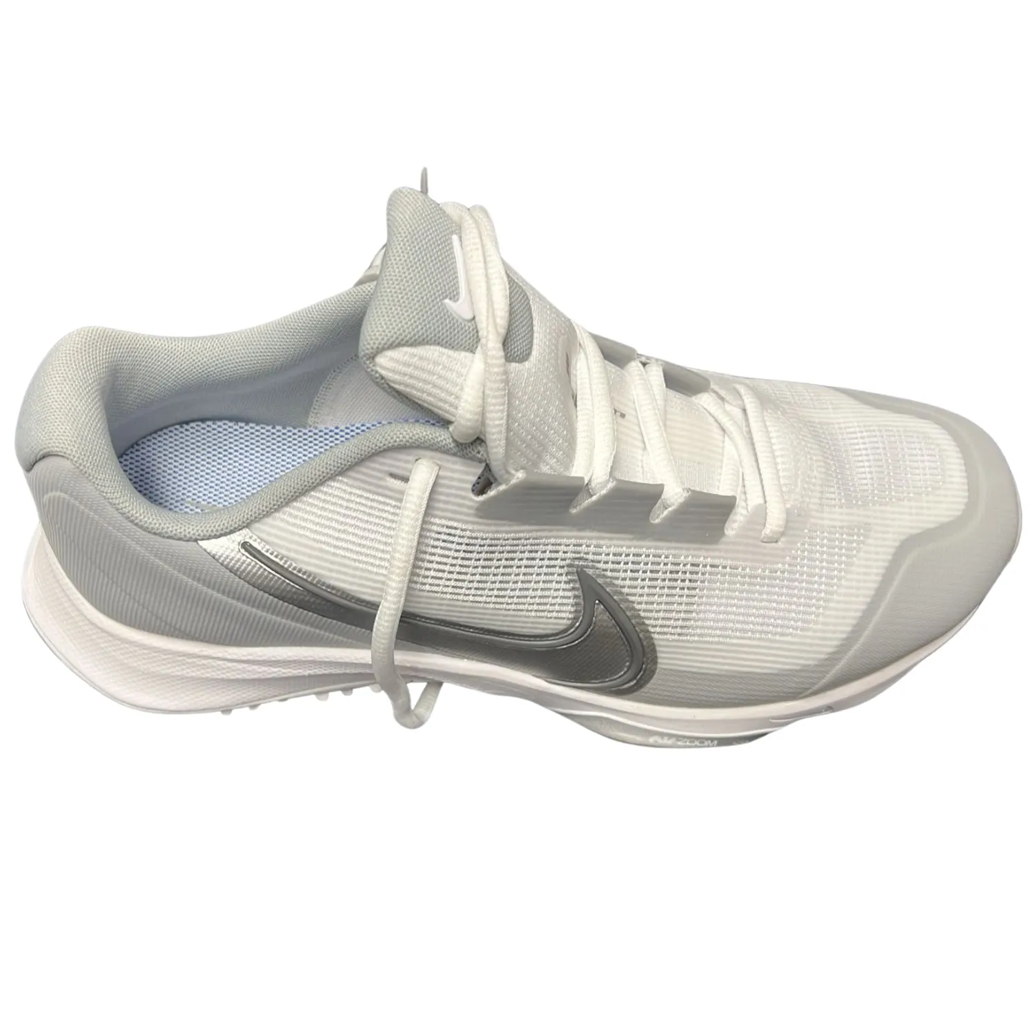 Nike Cricket Shoes React-Vapor-Drive-2 White Metallic Silver