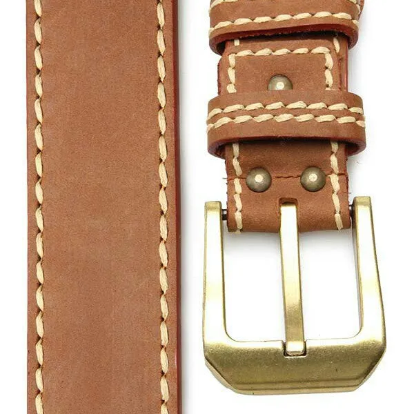 Nubuck Thread Brass Buckle