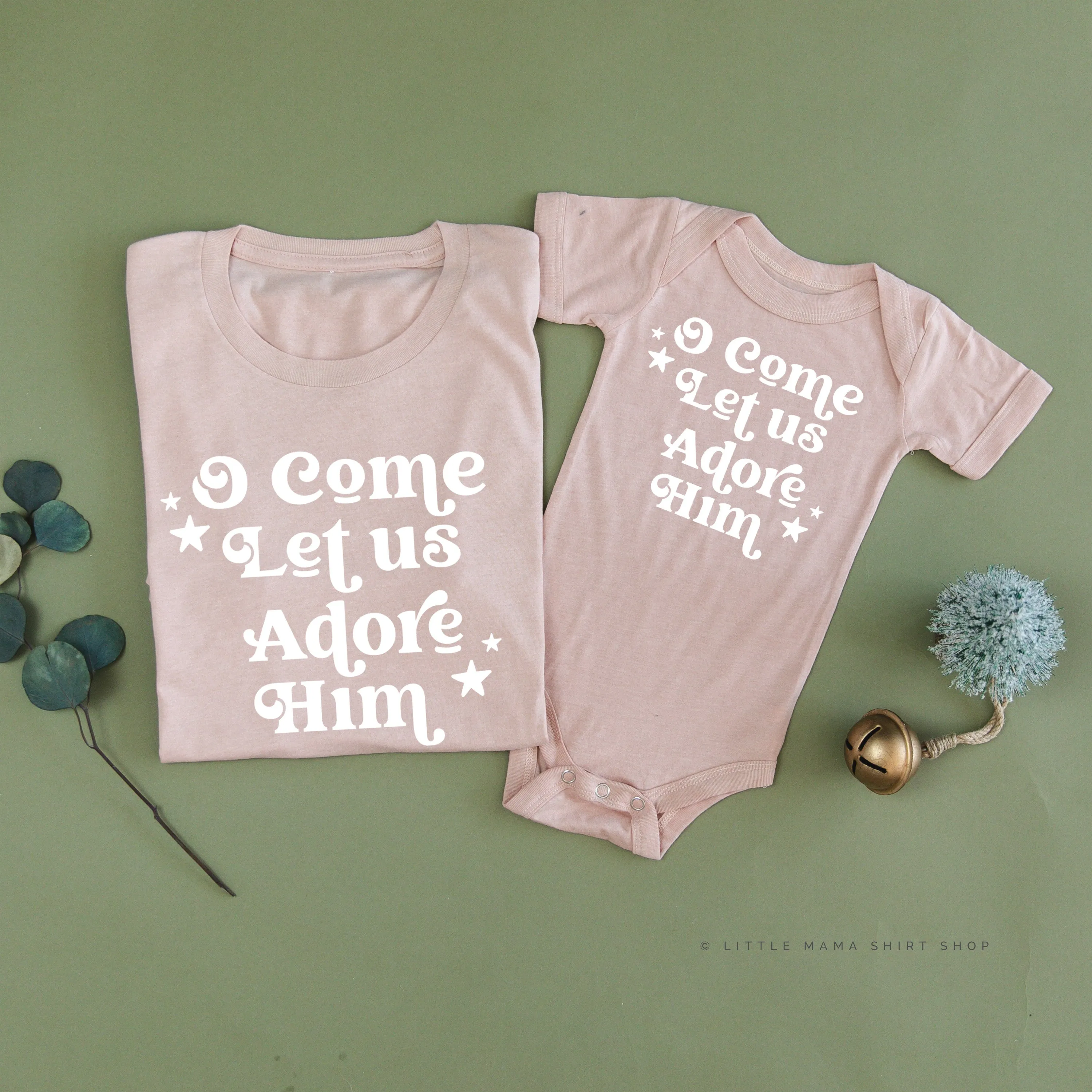 O Come Let Us Adore Him - Set of 2 Unisex Tees