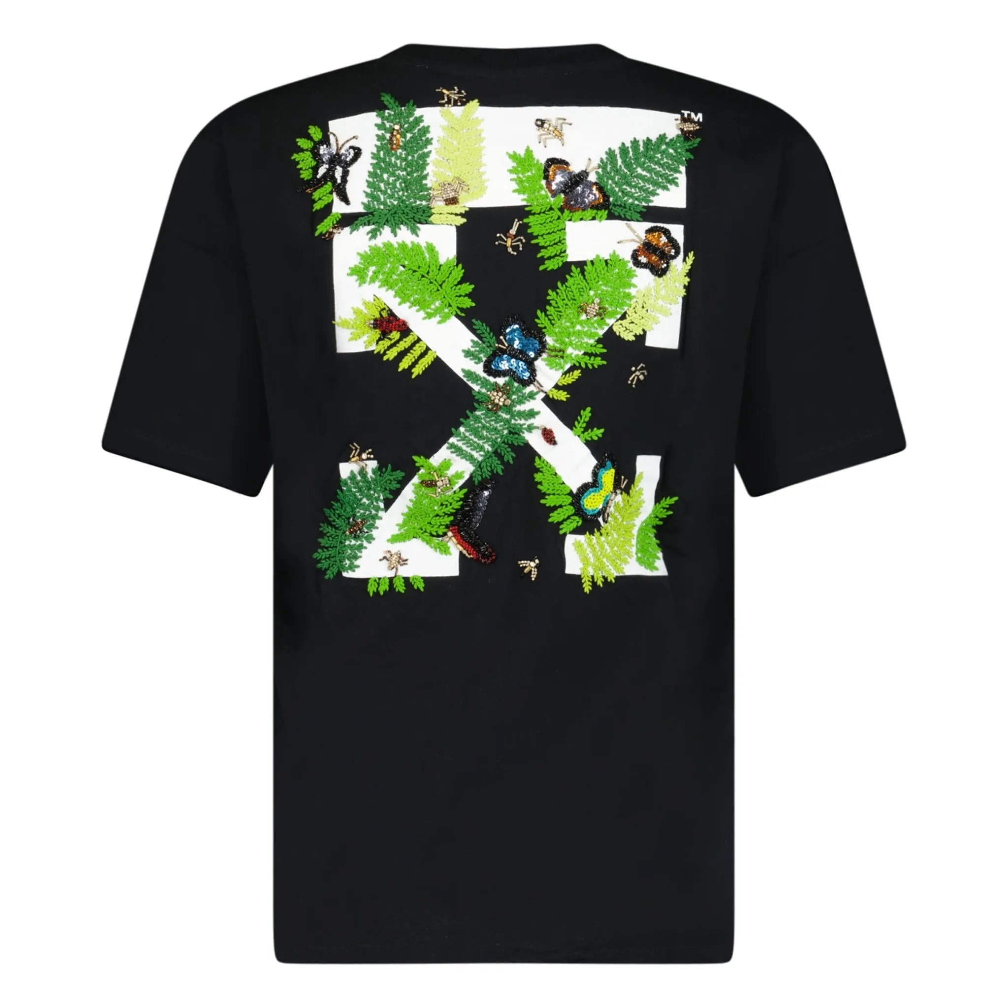 OFF WHITE FERN ARROWS T SHIRT BLACK