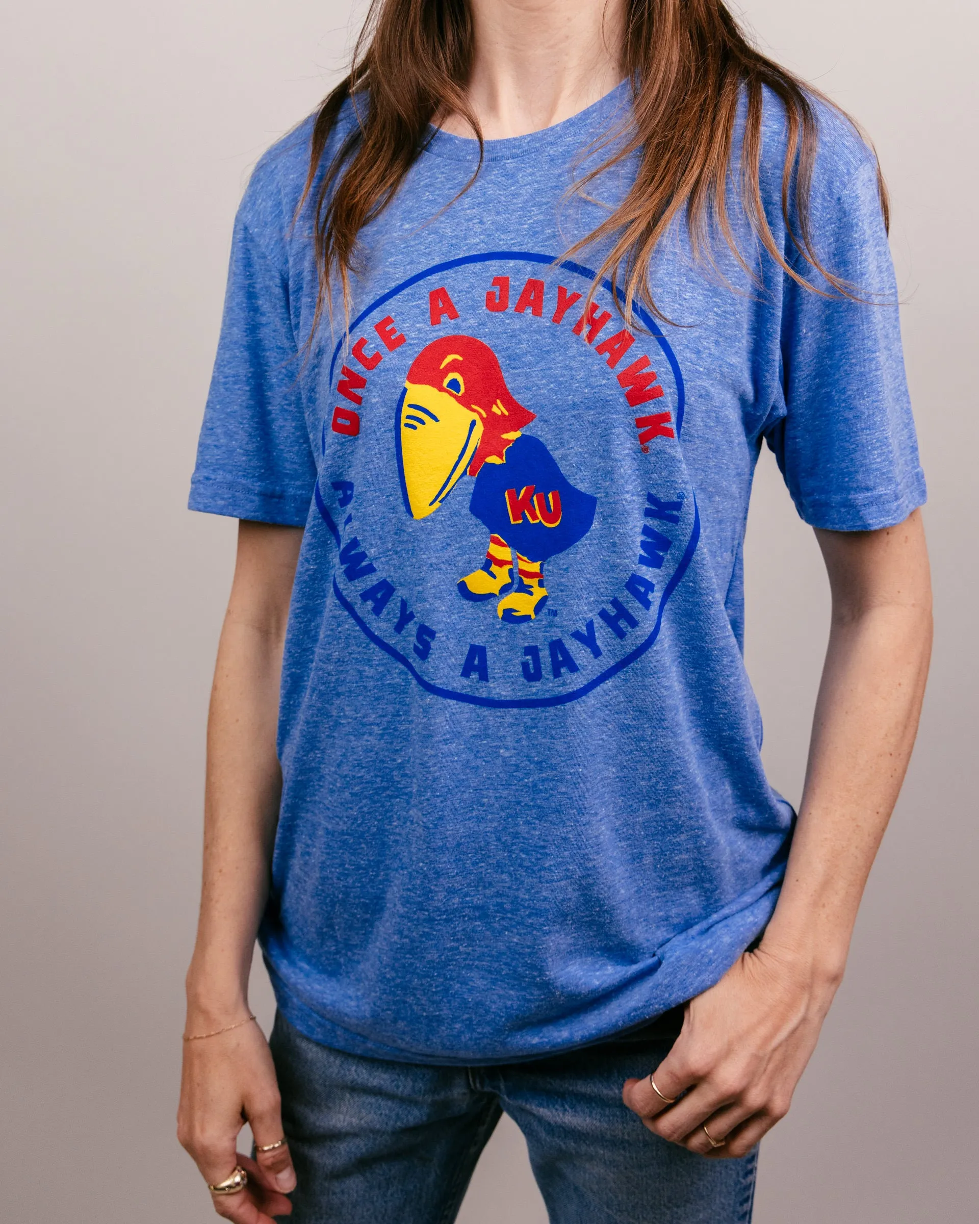 Once a Jayhawk Vintage Blue T-Shirt