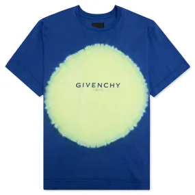 Oversize Fit Print T-Shirt - Blue/Yellow