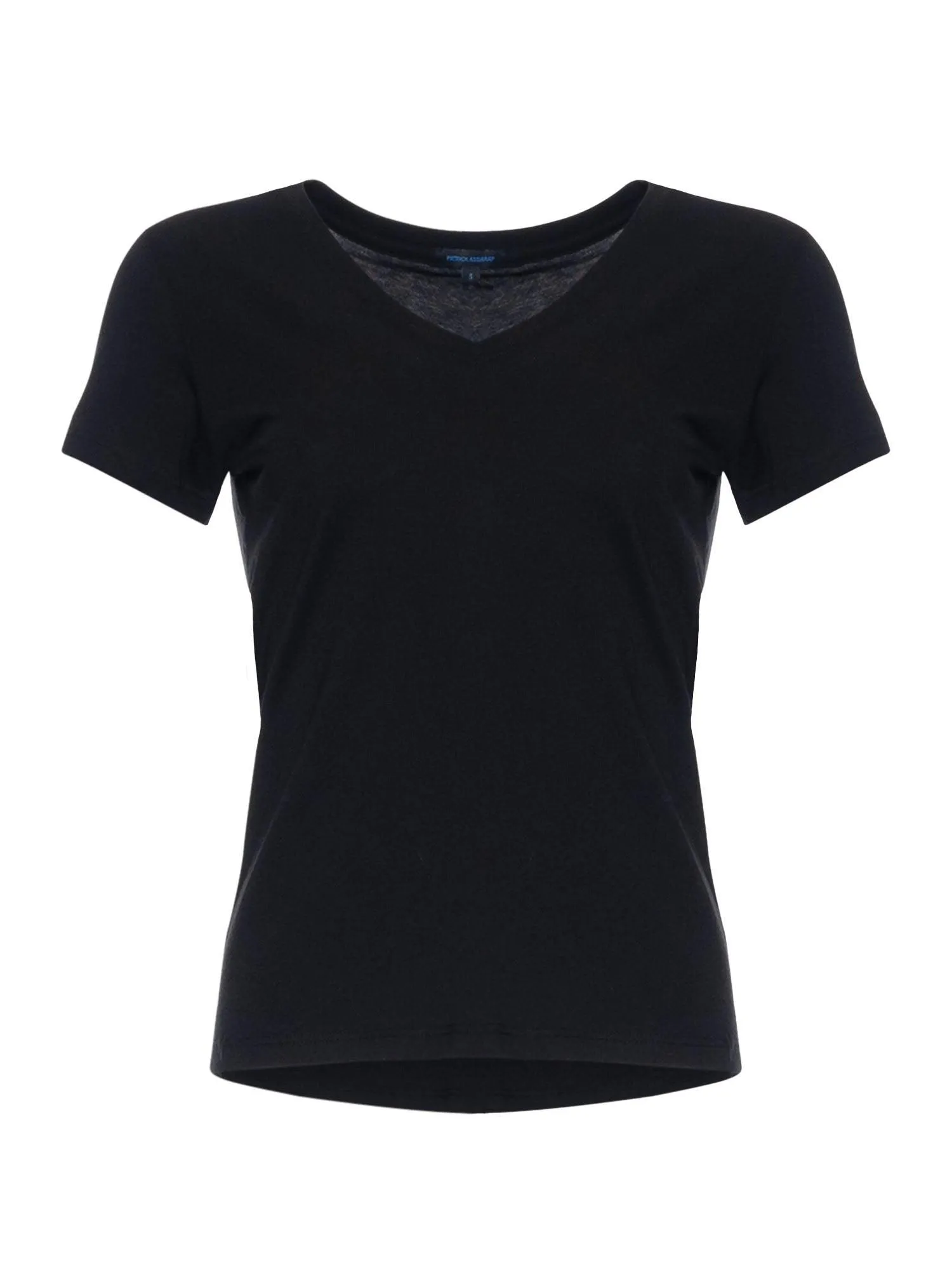 Patrick Assaraf Classic Fit V Neck Black