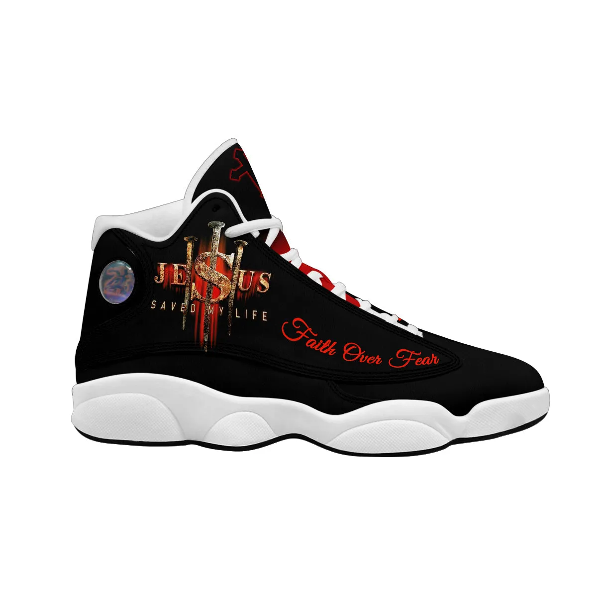 Personalized Jesus Saved My Life Faith J13 Shoes - Jesus Shoes