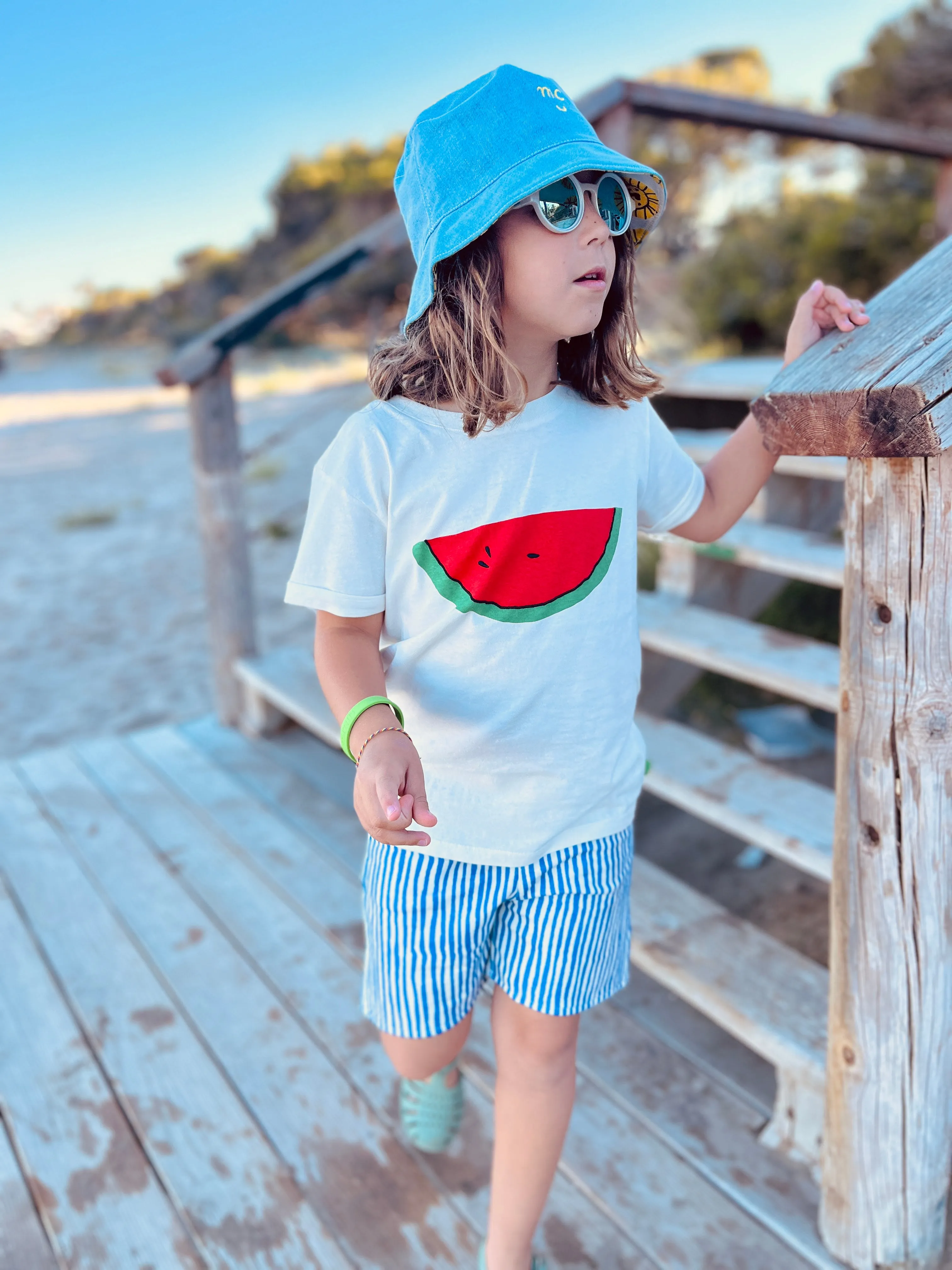 Recycled Cotton Watermelon Slice Kid T-shirt