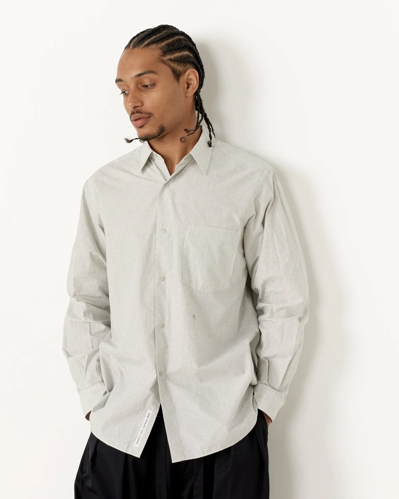 Regular Collar Wind Shirt in Natural