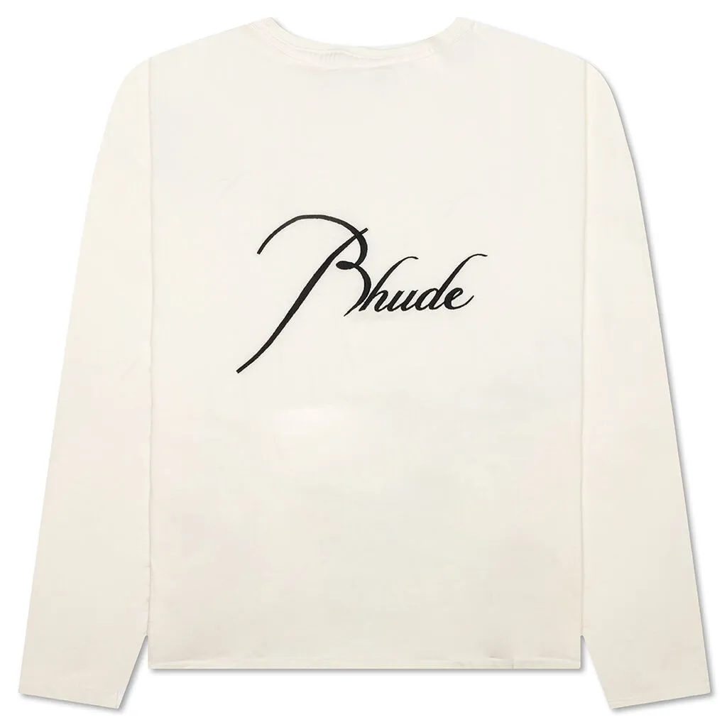 Reverse L/S Tee - Vintage White