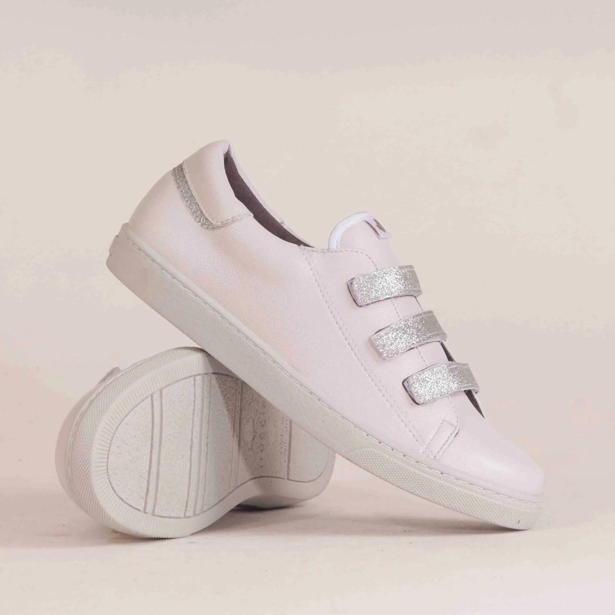 Sneaker with Removable Footbed in Ivory -12383