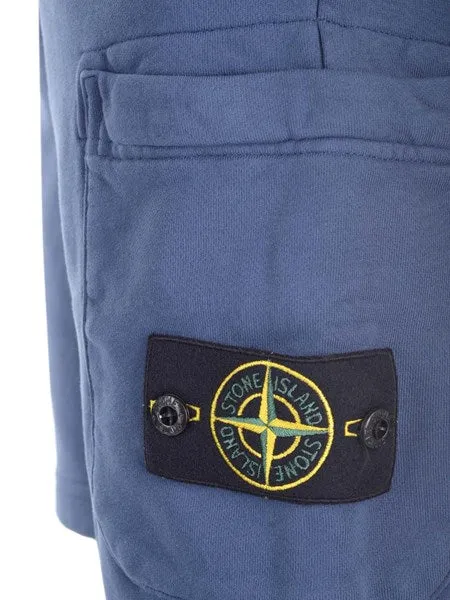 Stone Island Blue bermuda shorts with cargo pocket