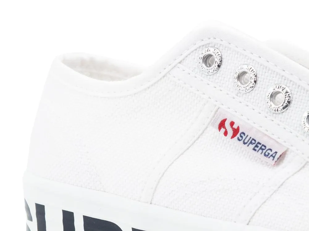 SUPERGA 2790 Platform Lettering Sneaker Donna White S7117DW