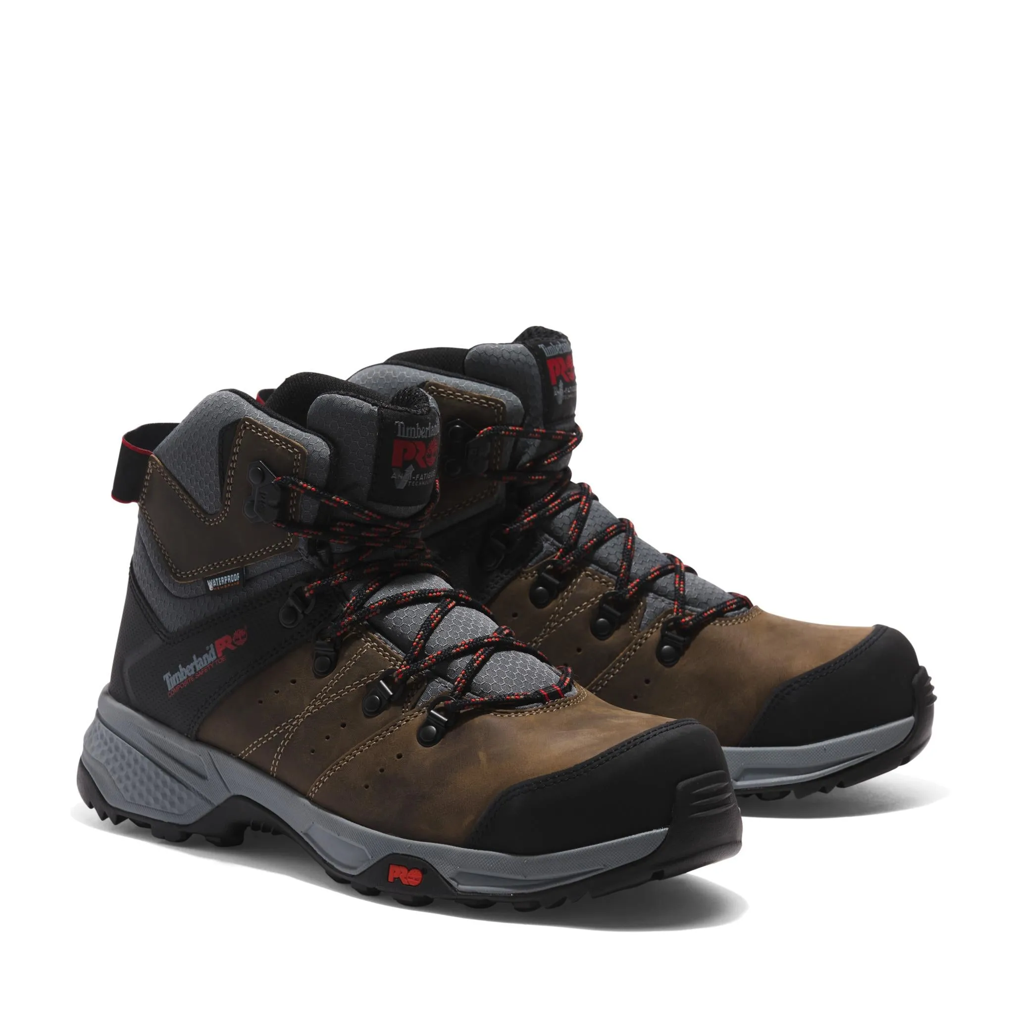 Switchback 6 Inch Composite-Toe Waterproof Work Boot Brown/Grey