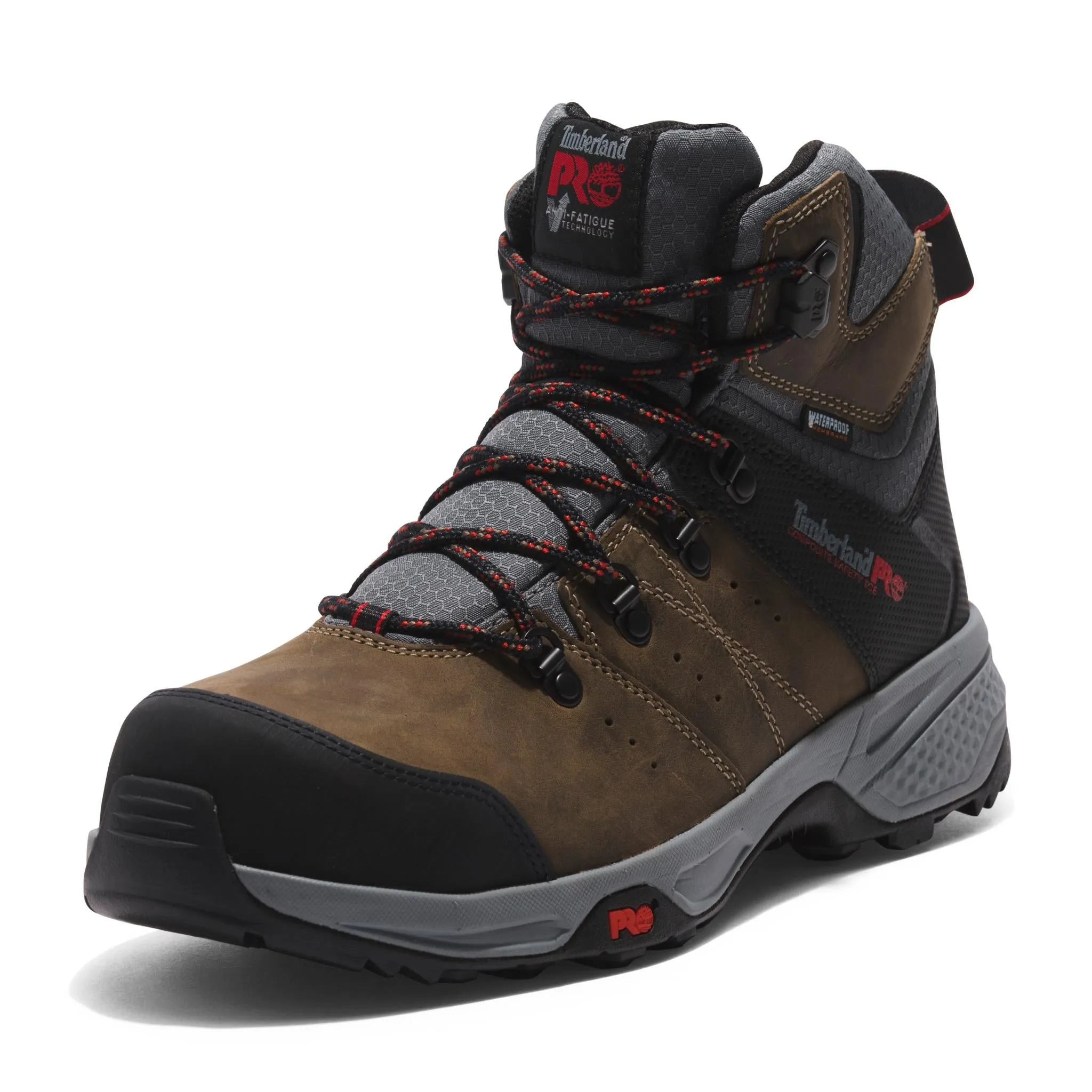 Switchback 6 Inch Composite-Toe Waterproof Work Boot Brown/Grey