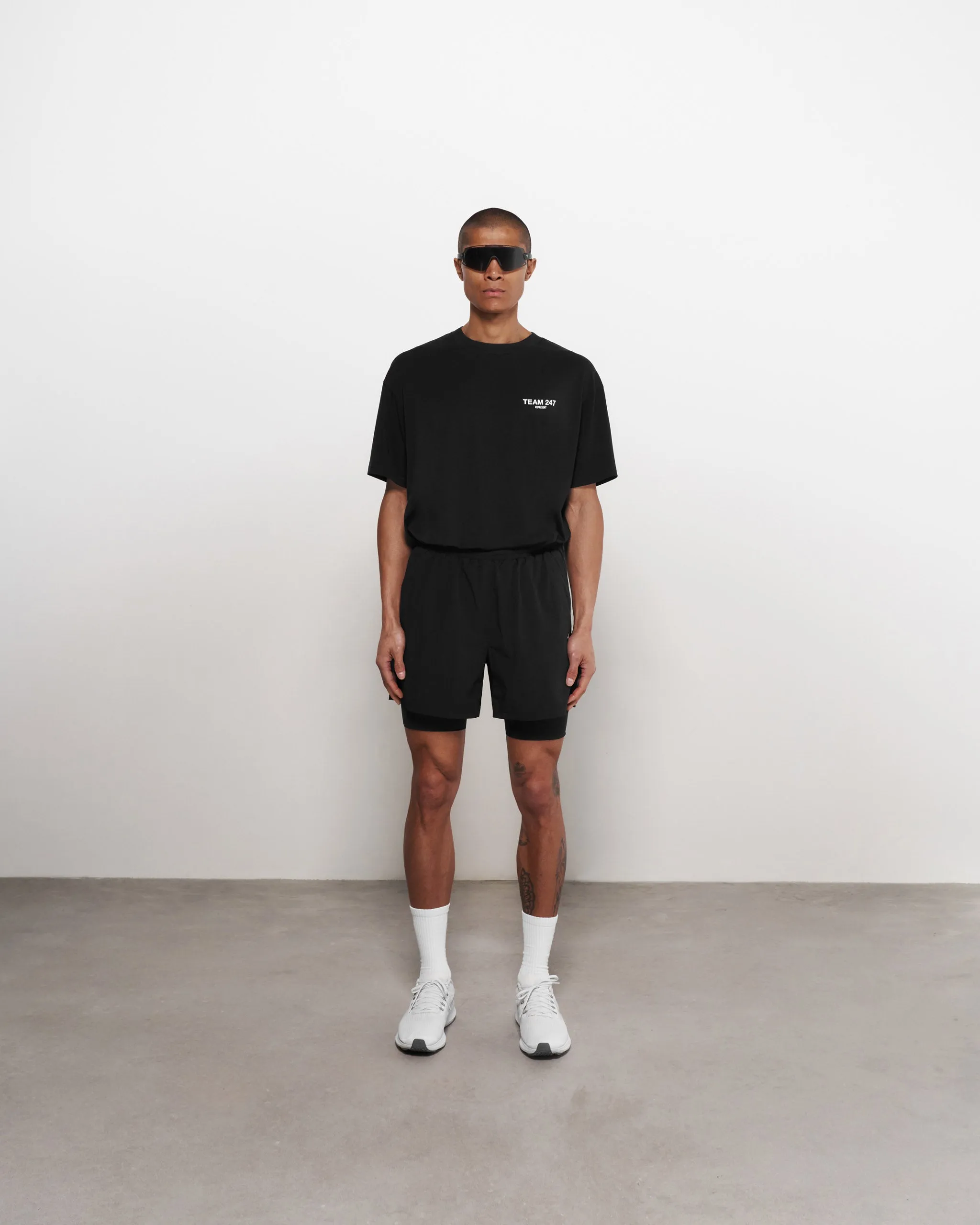 Team 247 2-In-1 Shorts - Black 