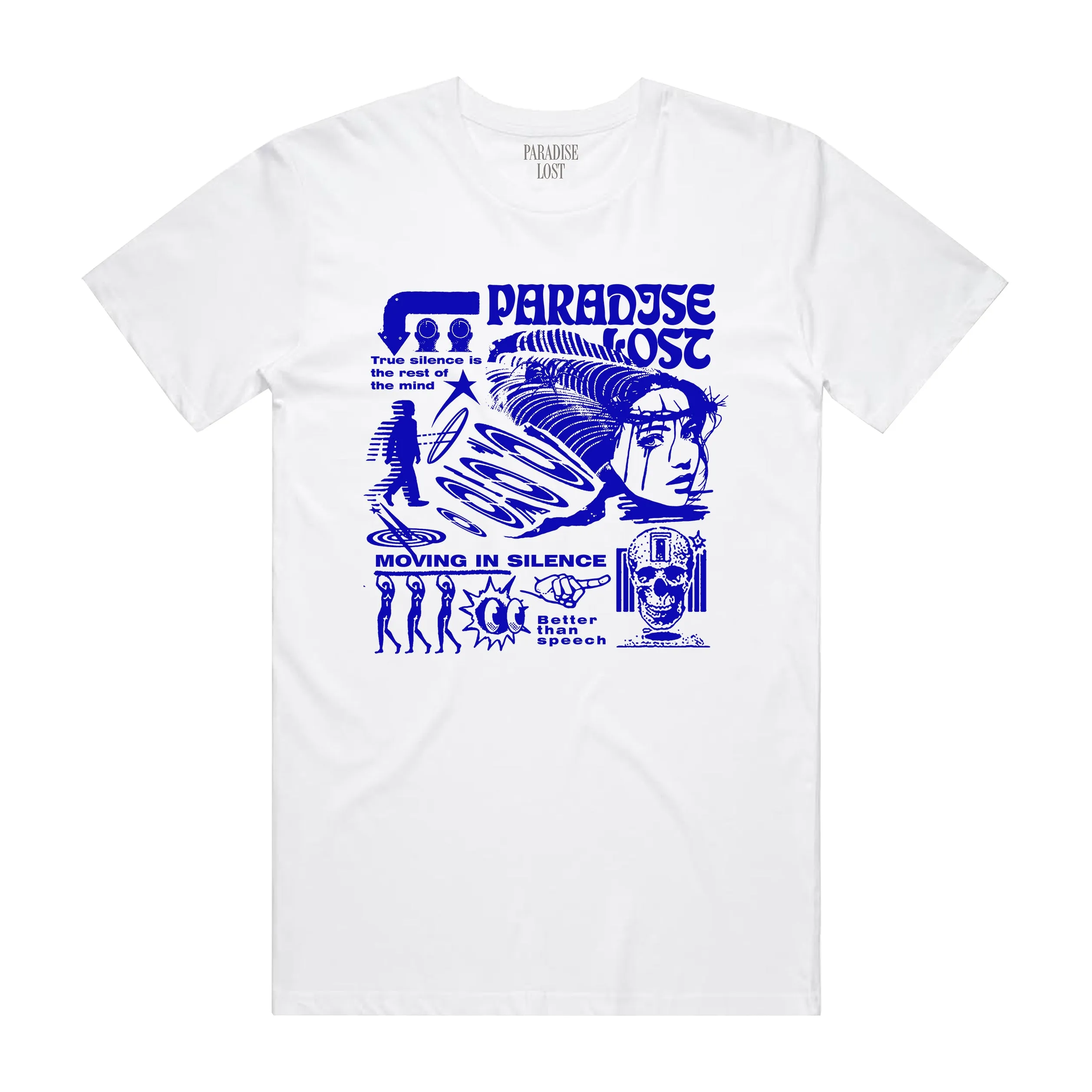 TRUE SILENCE TEE WHT/RYL