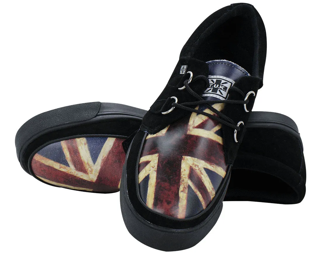 T.U.K Blk/ Union Jack 2 Ring Sneaker