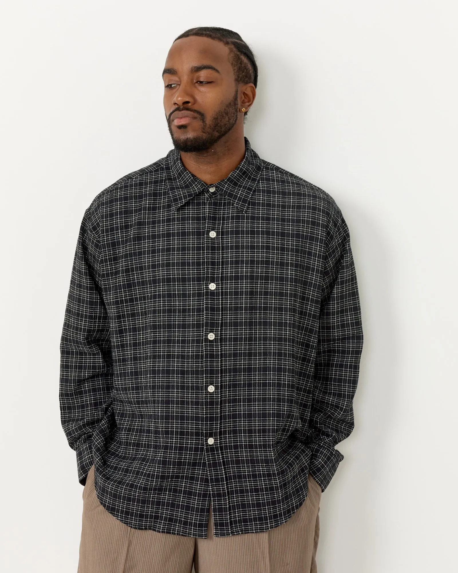 Vacation Shirt in Black Check