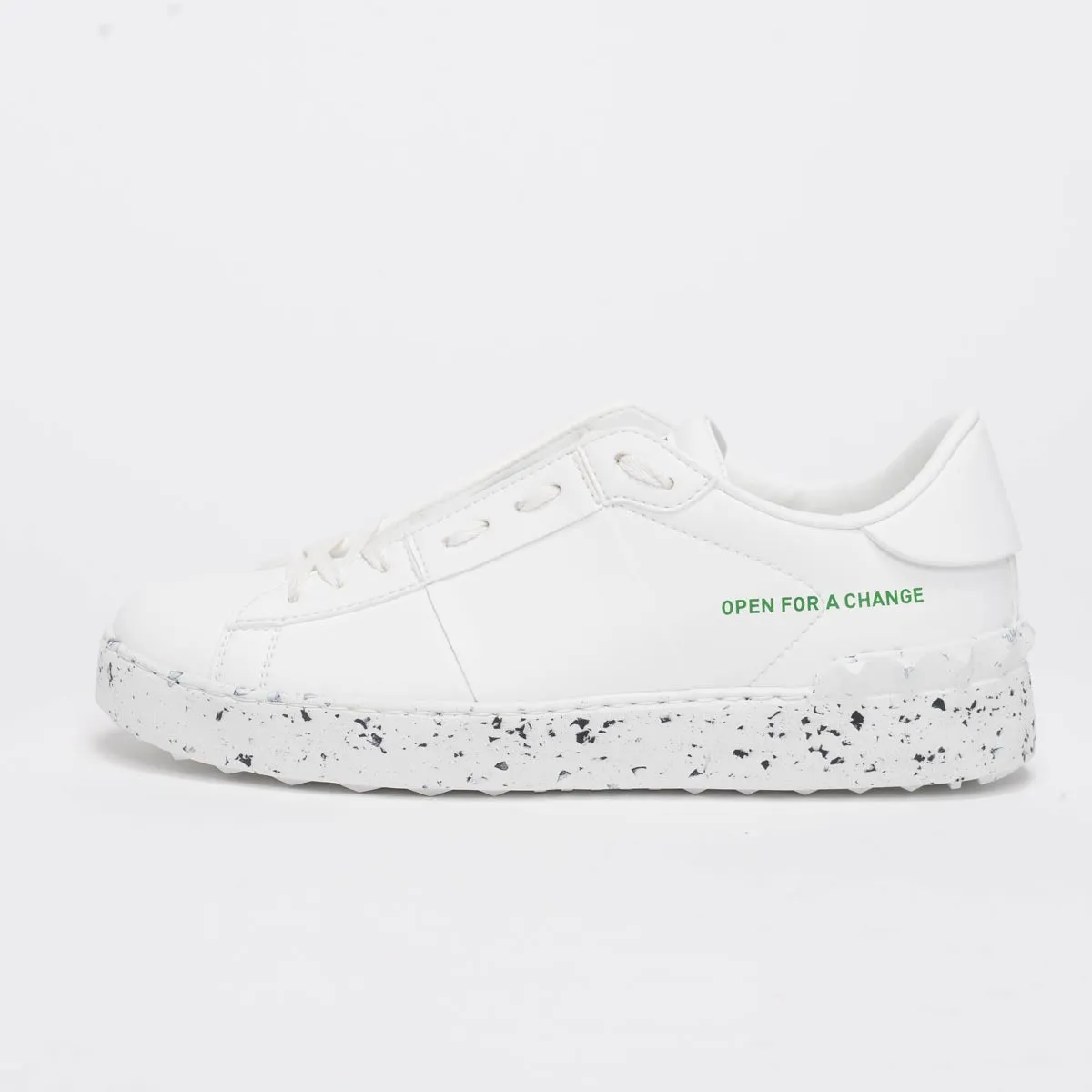 Valentino White Open For Change Sneakers 38