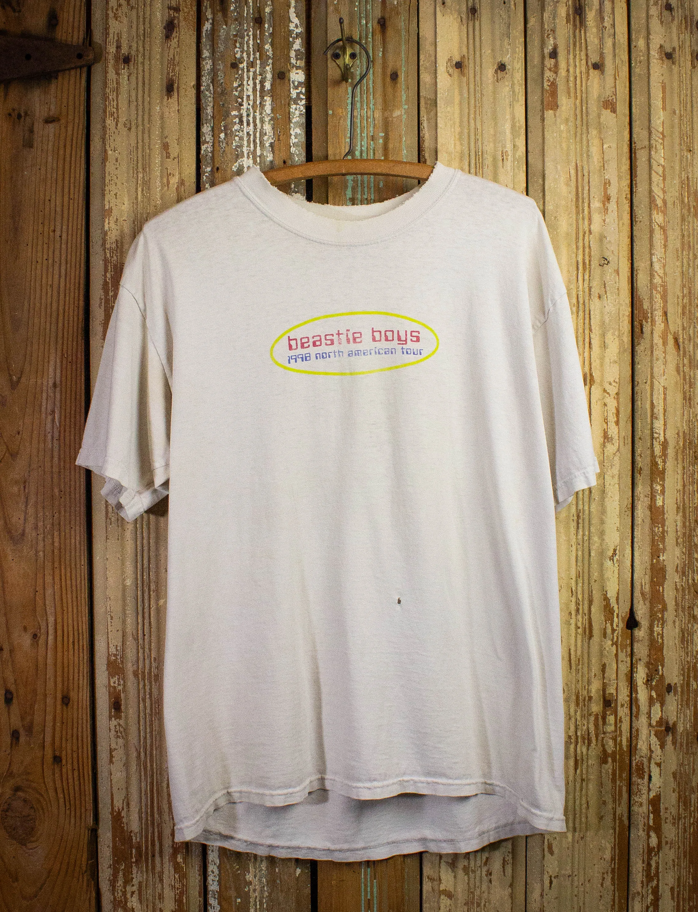 Vintage Beastie Boys North American Tour Concert Rap Tee 1998 White Large