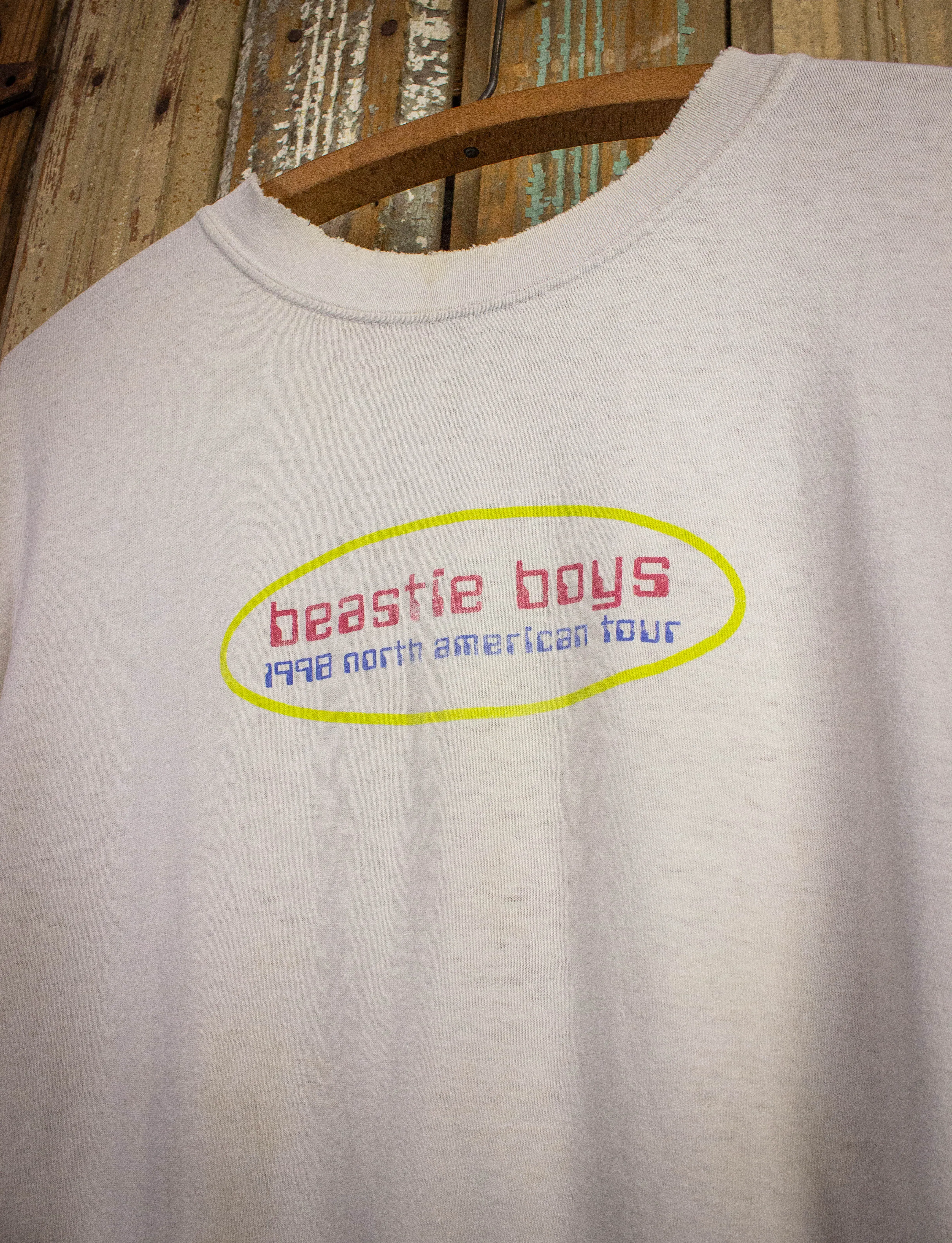 Vintage Beastie Boys North American Tour Concert Rap Tee 1998 White Large