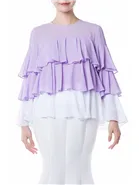 Violet and White Ruffle Top