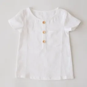 White Linen Tee