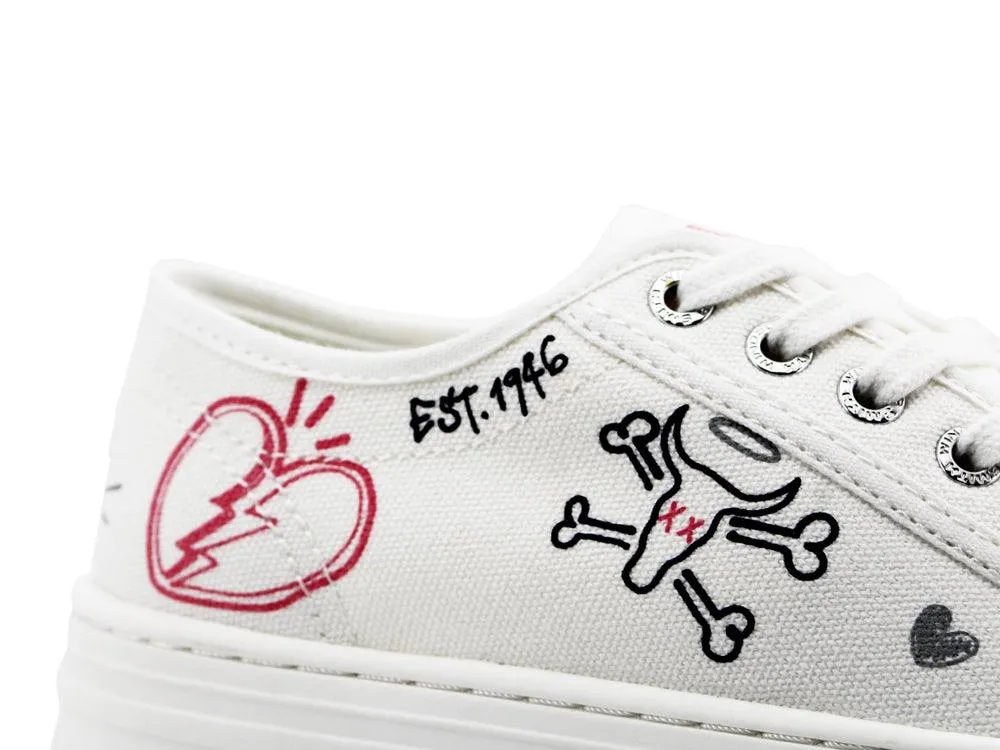 WINDSOR SMITH Sneaker Ox Platform Graffiti White RHEA